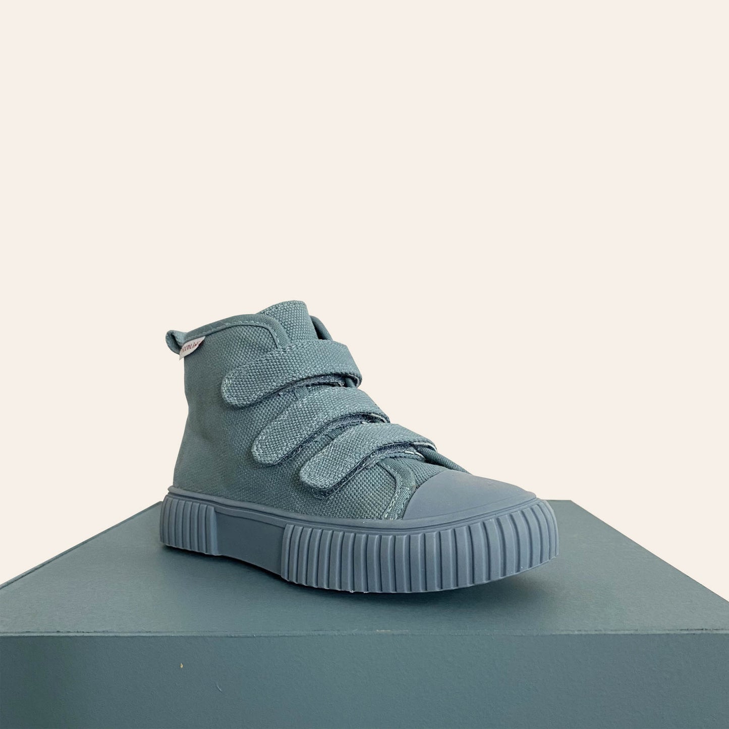 Blue hightop kids sneaker