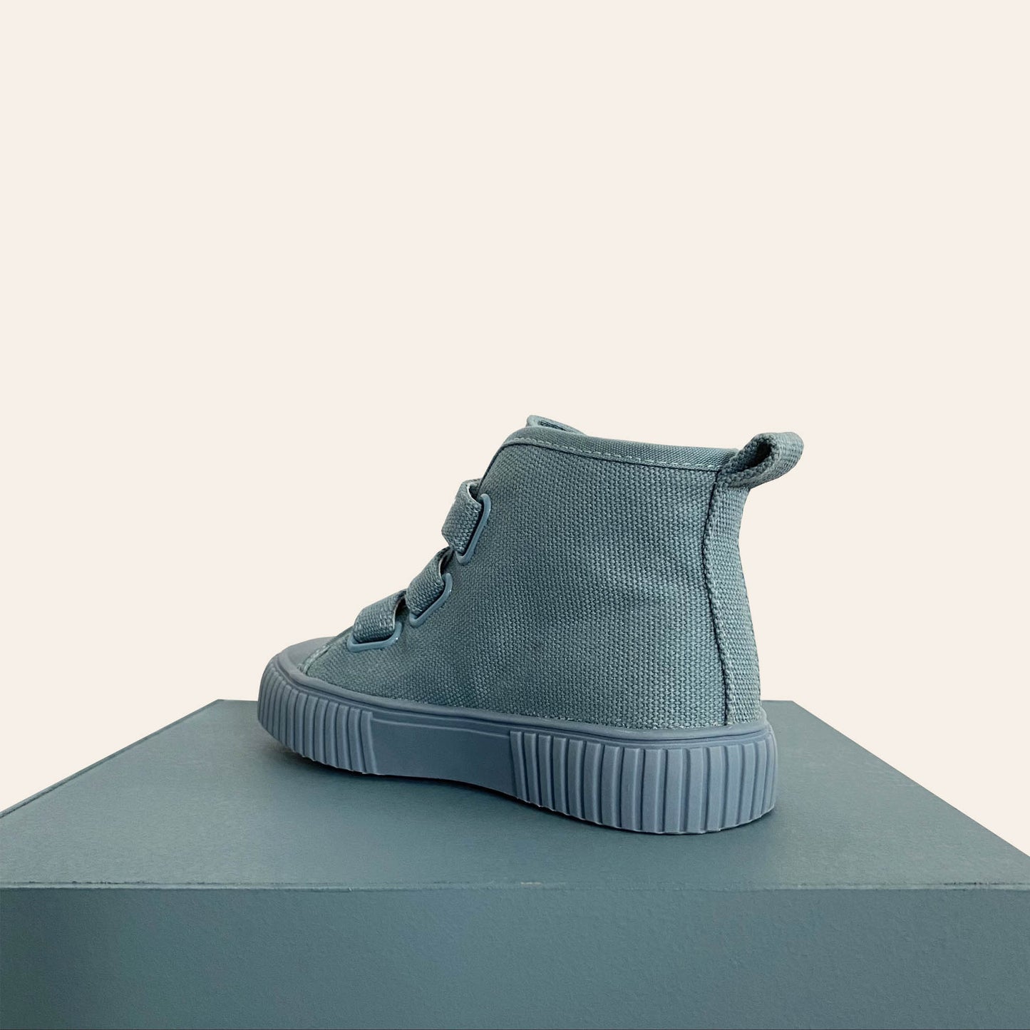 Blue hightop kids sneaker