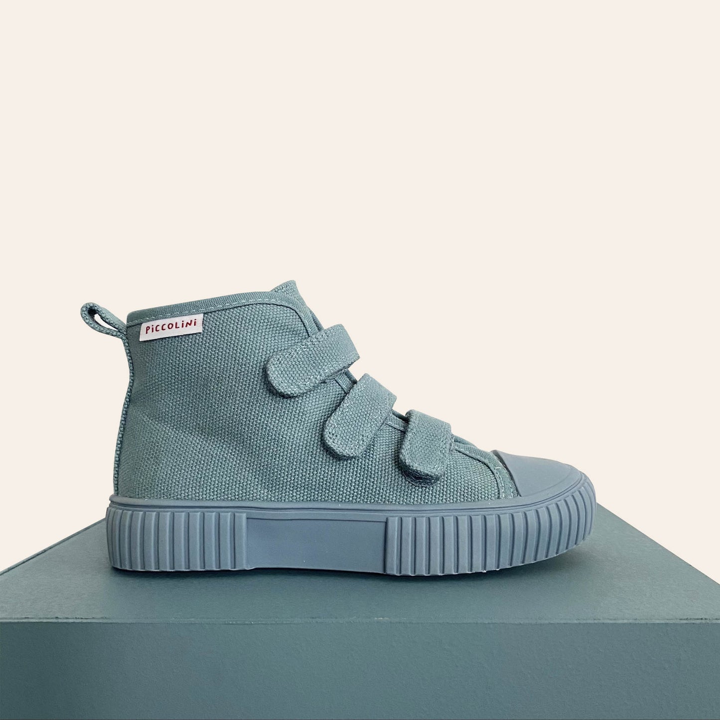 Blue hightop kids sneaker