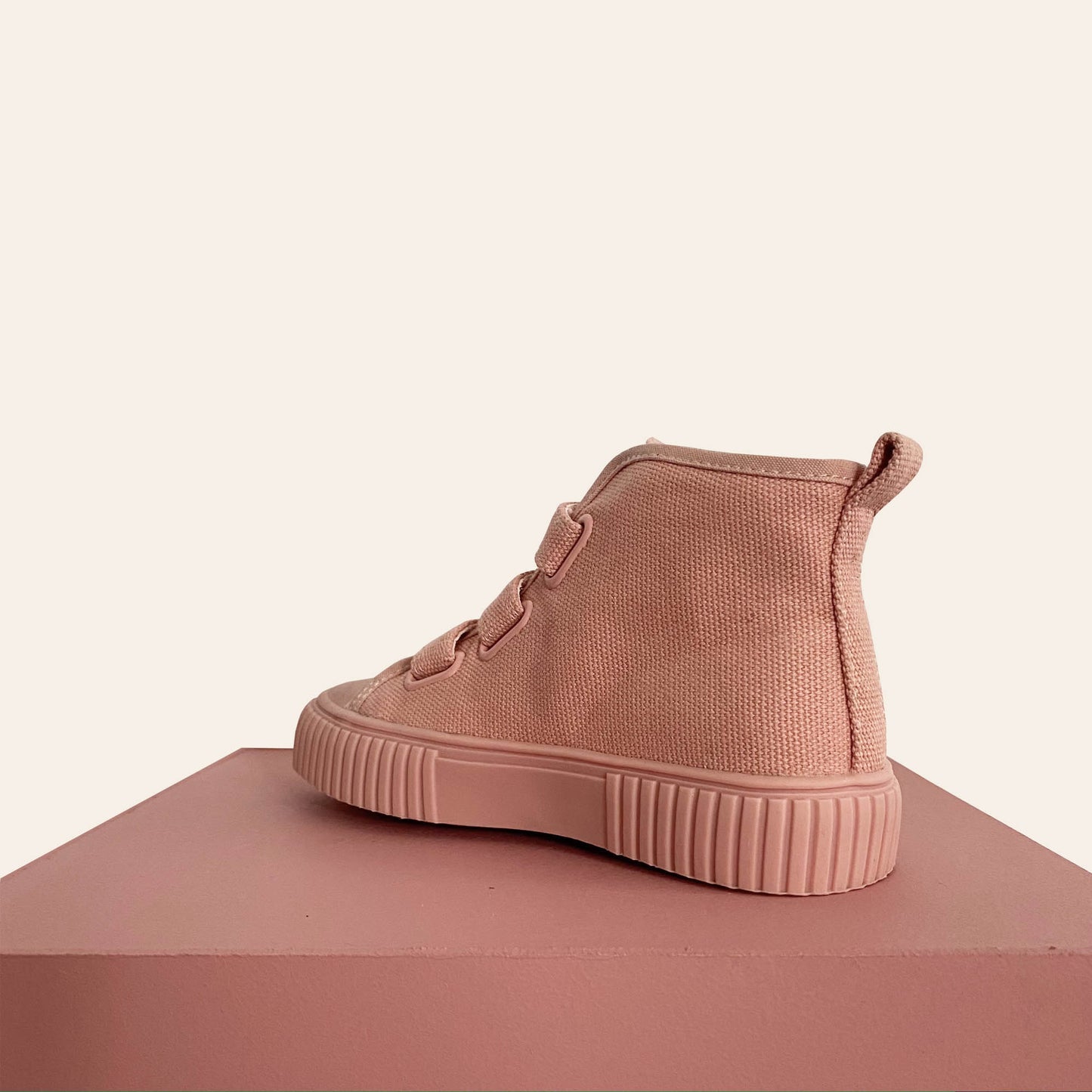 Pink hightop kids sneaker