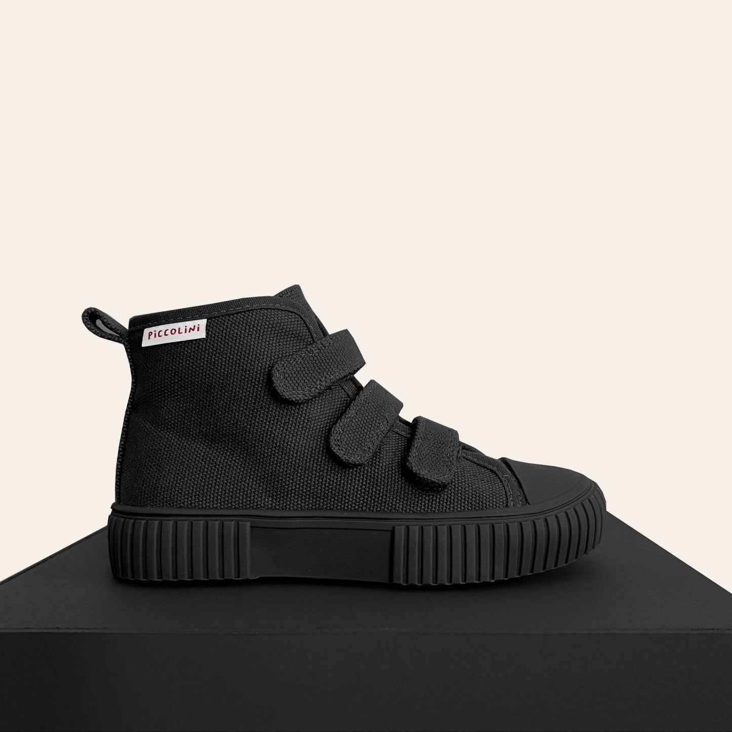 Black hightop kids sneaker